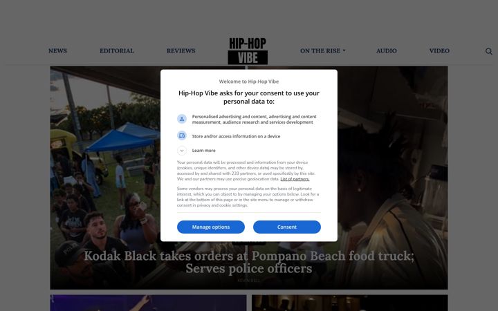 Screenshot ta' hip-hopvibe.com