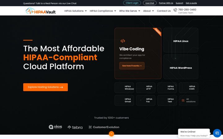 Screenshot of hipaavault.co
