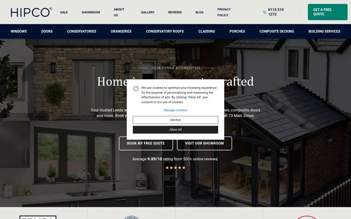 Screenshot of hipco.co.uk