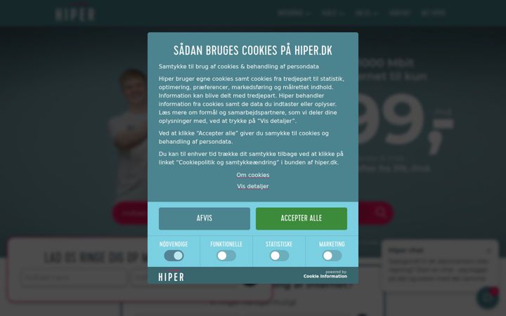 Screenshot of hiper.dk
