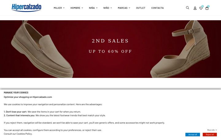 Screenshot of hipercalzado.com