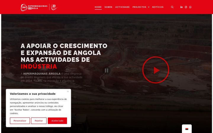 Screenshot of hipermaquinas-angola.com