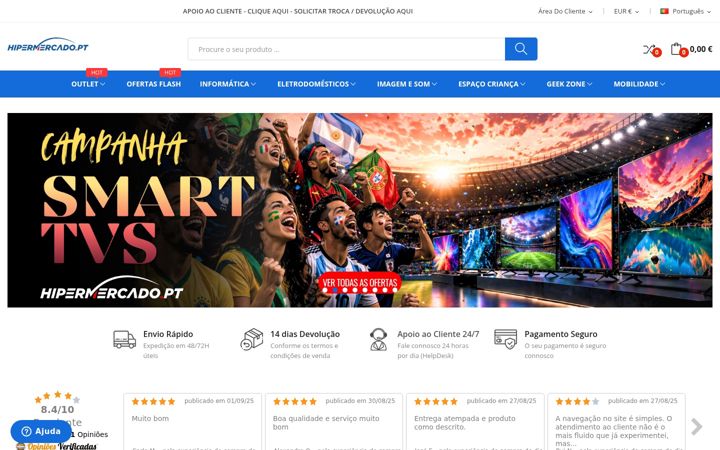 Screenshot of hipermercado.pt