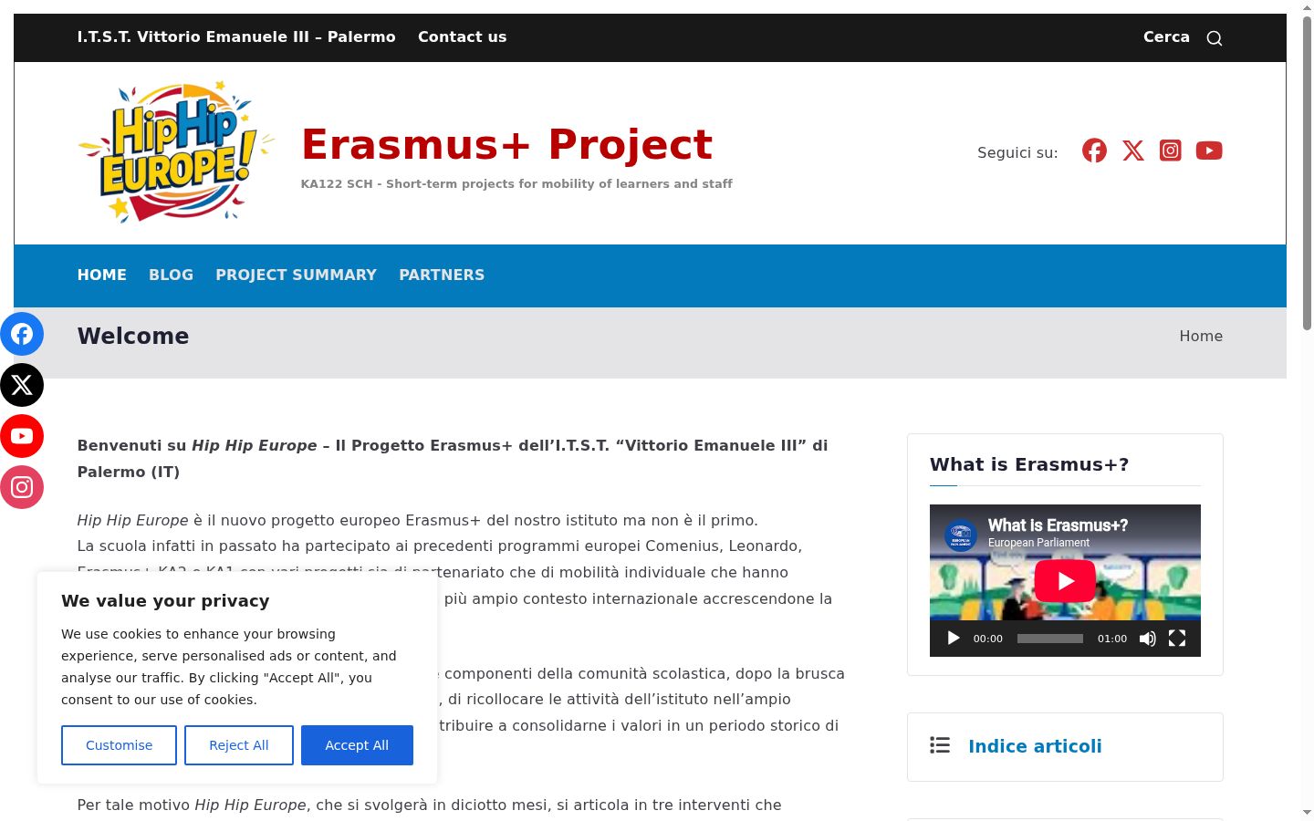 Captura de ecrã do banner de consentimento apresentado antes de qualquer interação