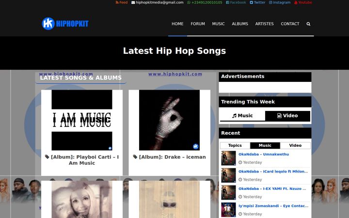 Screenshot of hiphopkit.com