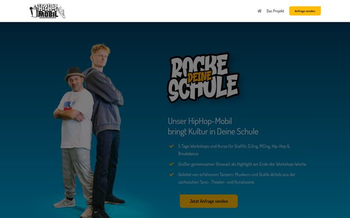 Screenshot of hiphopmobil-sachsen.de