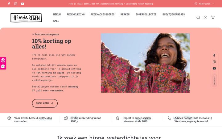 Snímek obrazovky hipinderegen.nl