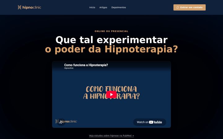 Screenshot of hipnoclinic.com.br