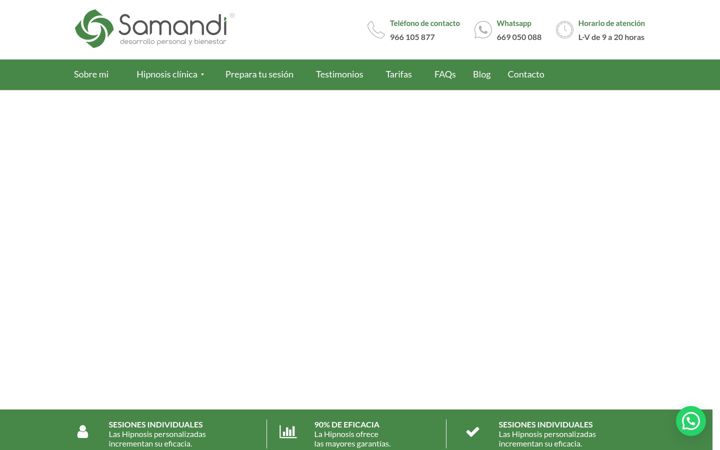 Screenshot of hipnosisenalicante.es