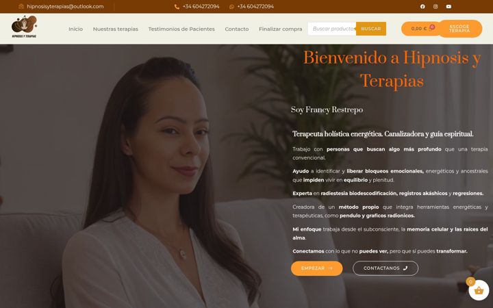 Screenshot of hipnosisyterapias.com