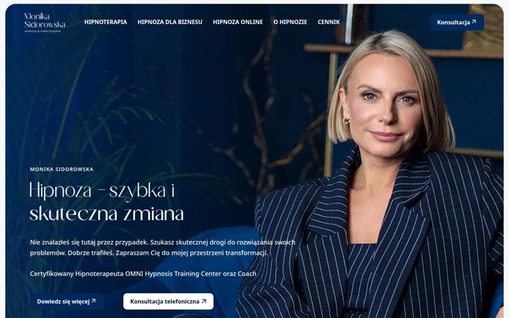 Ekrano kopija hipnozamonikasidorowska.pl