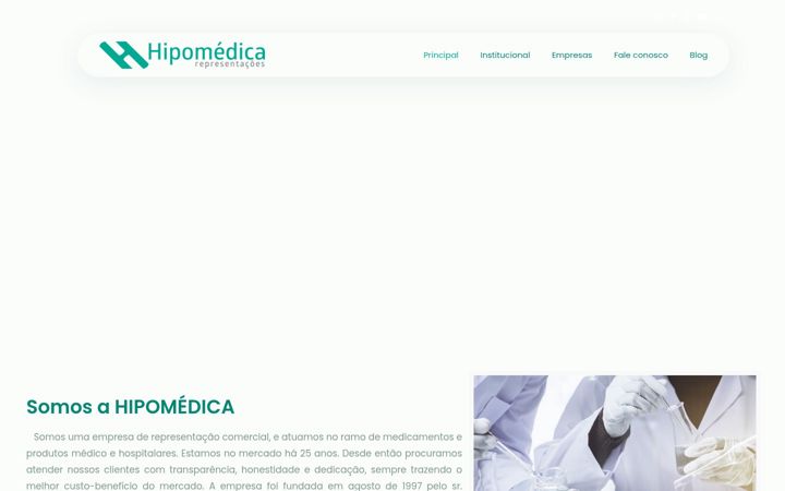 Screenshot of hipomedica.com.br