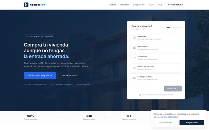Ekraanipilt saidist hipoteca-100.com