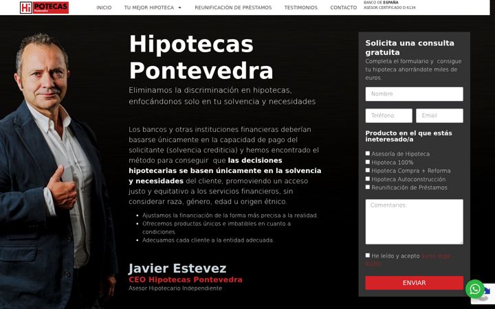 Screenshot of hipotecaspontevedra.es