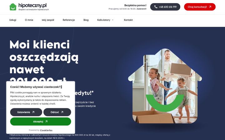 Screenshot of hipoteczny.pl