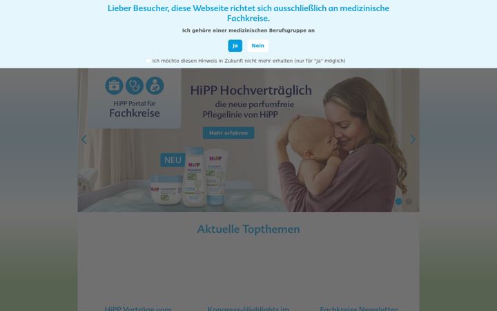 Screenshot of hipp-fachkreise.de