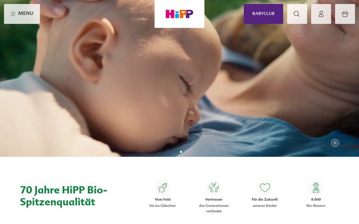 Screenshot of hipp.at