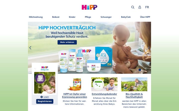 Screenshot of hipp.ch