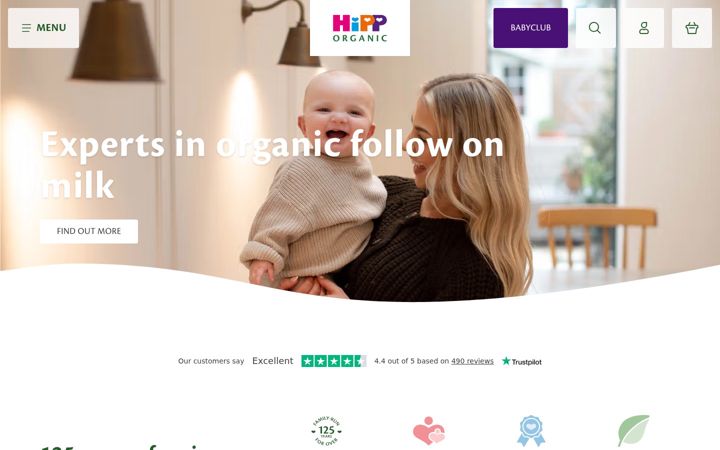 Screenshot of hipp.co.uk