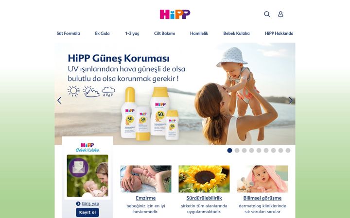 Screenshot of hipp.com.tr