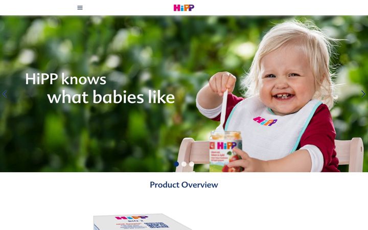 Screenshot of hipp.com