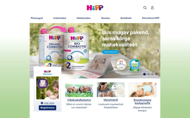 Screenshot of hipp.ee