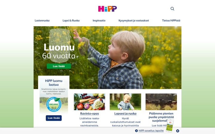 Screenshot of hipp.fi