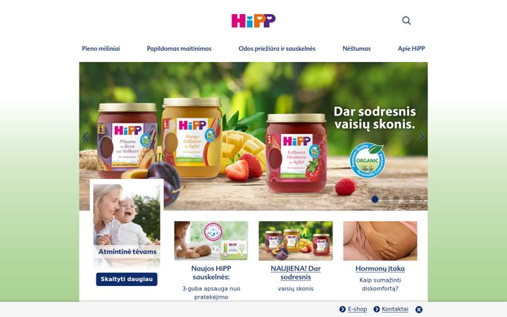 Posnetek zaslona hipp.lt
