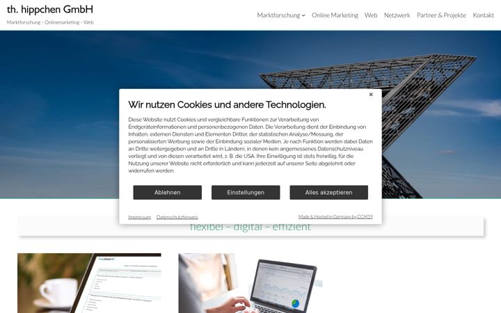 Screenshot of hippchen.de