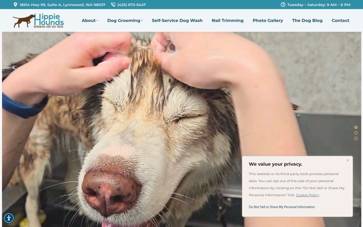 Screenshot of hippiehounds.com