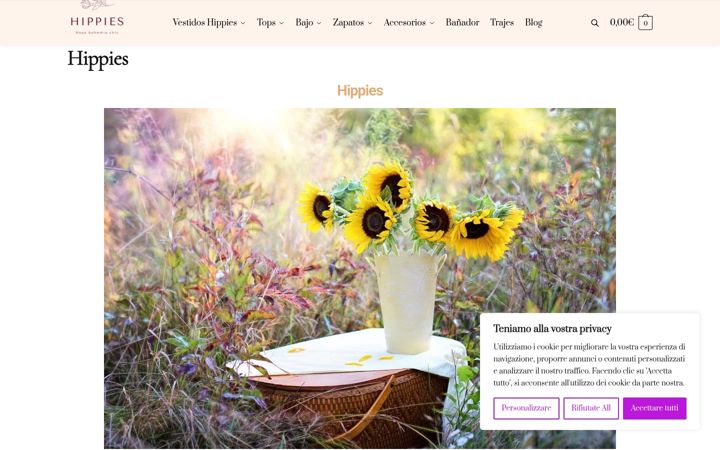 Screenshot of hippies.es