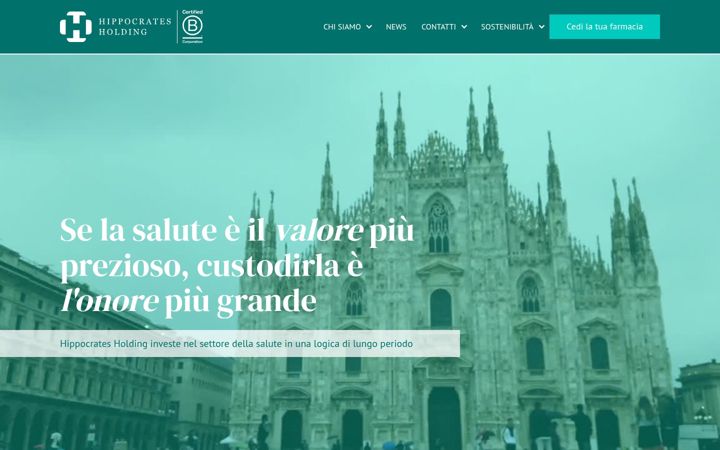 Screenshot of hippocratesholding.com