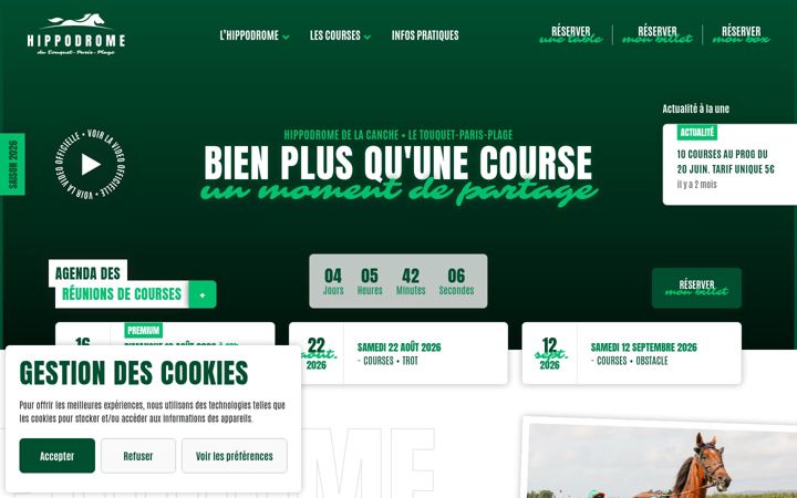 Screenshot of hippodrome-letouquet.com