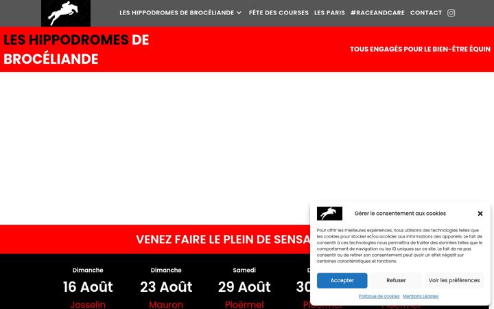 Screenshot of hippodromes-de-broceliande.com