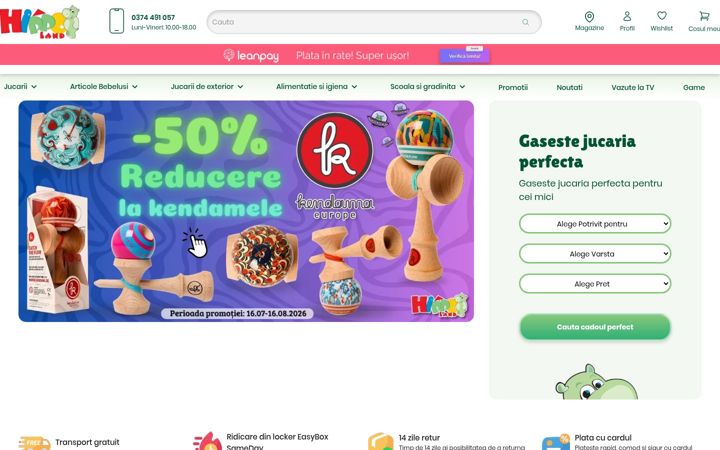 Screenshot of hippoland.ro