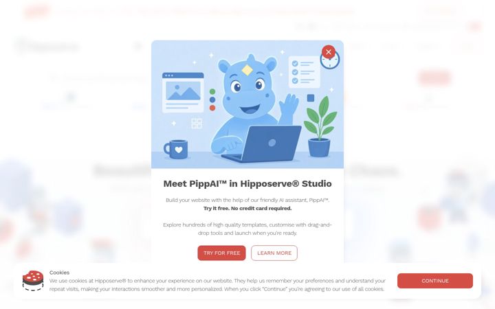 Screenshot of hipposerve.com