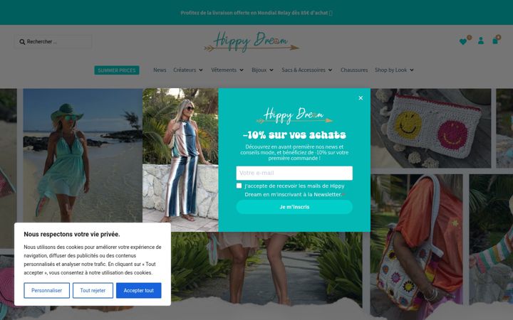 Screenshot of hippydream.com