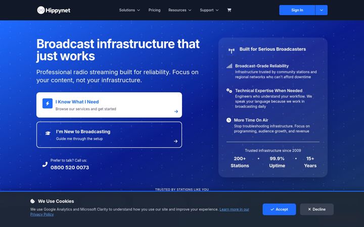 Screenshot of hippynet.co.uk