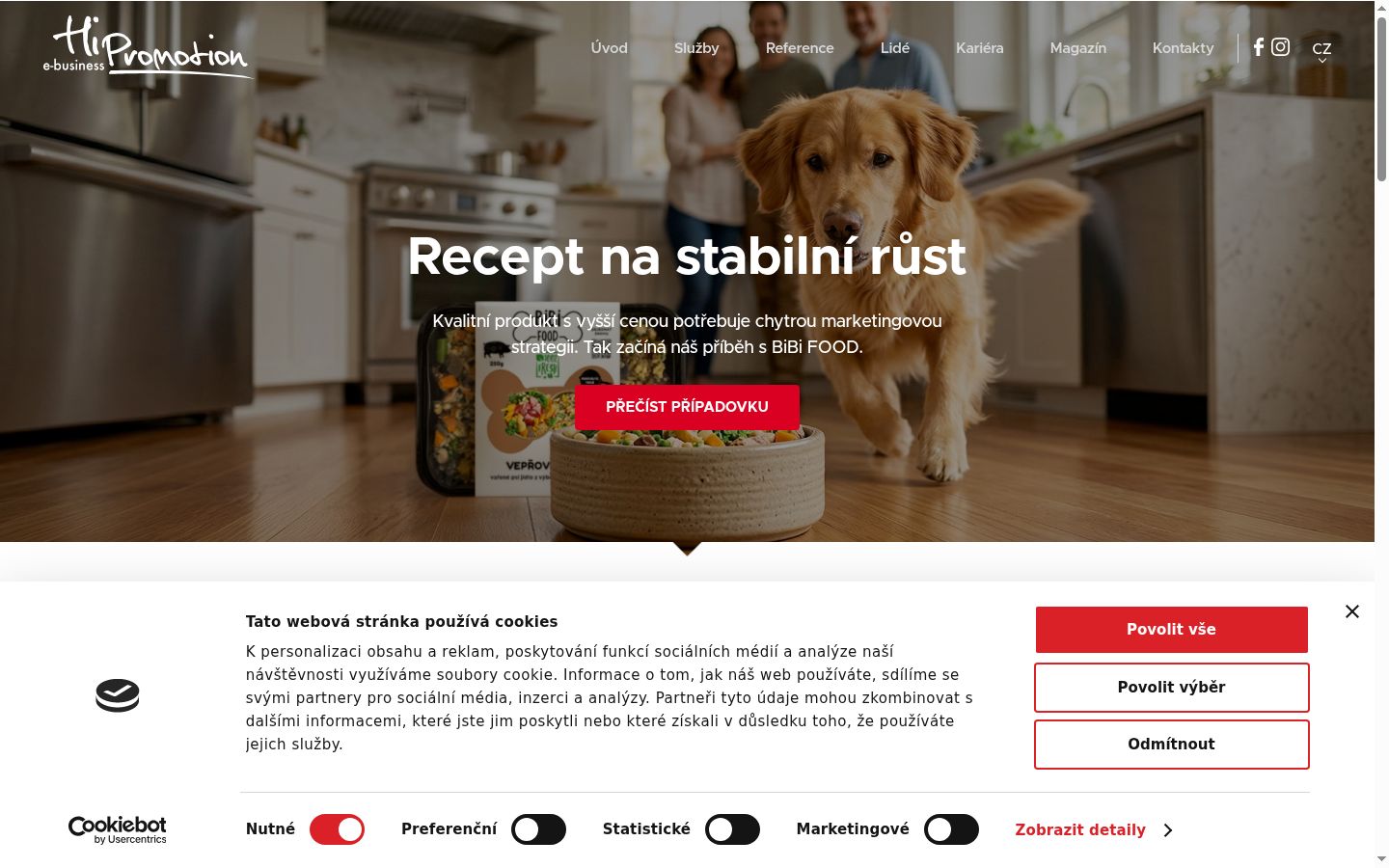 Posnetek zaslona pasice za privolitev, prikazane pred kakršno koli interakcijo