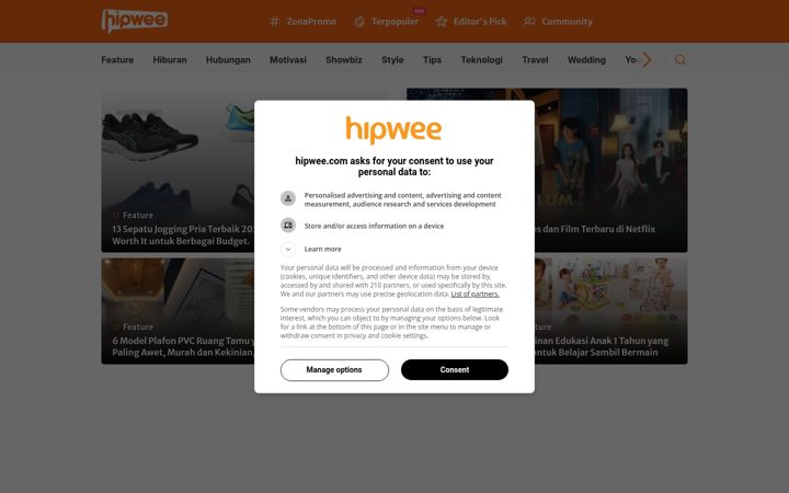Screenshot of hipwee.com