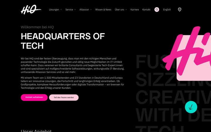 Screenshot of hiq.de