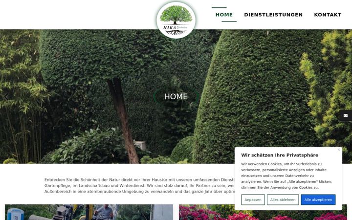 Screenshot of hira-gartenbau.ch