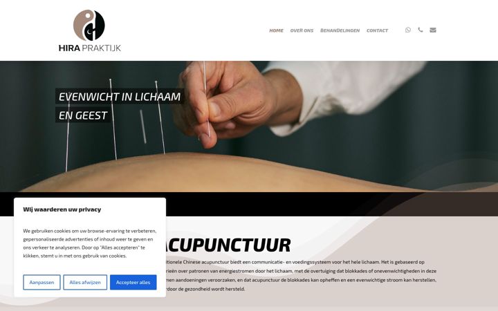 Screenshot of hirapraktijk.nl