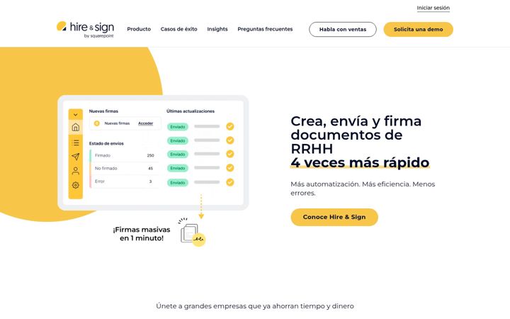 Kuvakaappaus sivustosta hireandsign.com