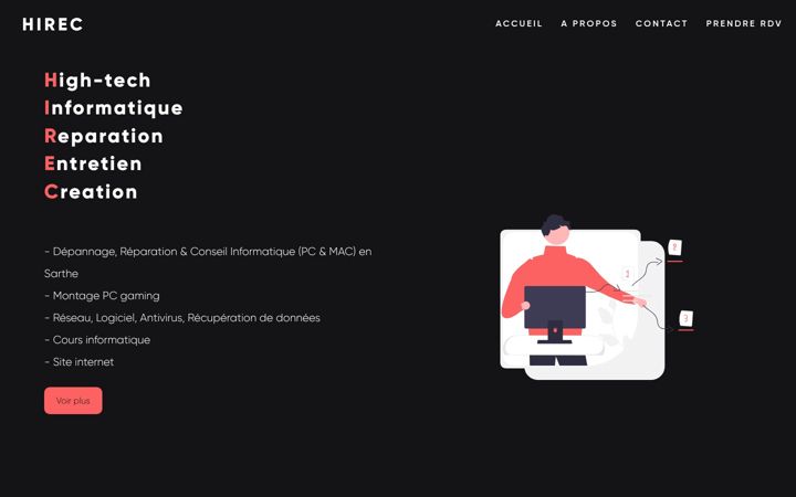 Screenshot of hirec.fr