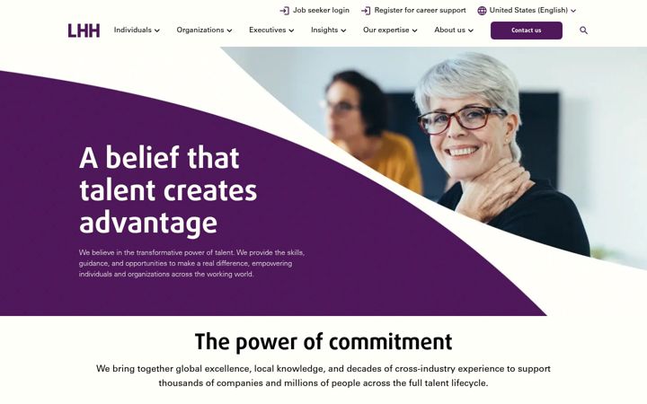 Screenshot of hired.com