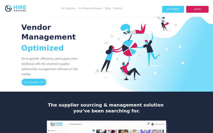 Captură de ecran a hireground.io