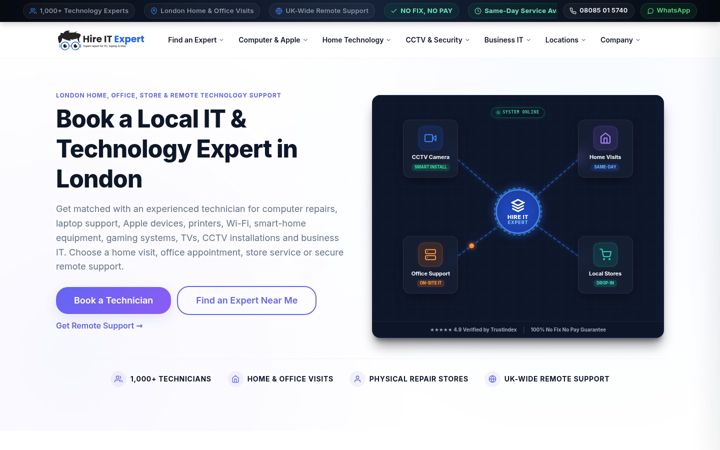 Screenshot of hireitexpert.co.uk
