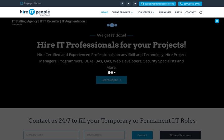 Screenshot of hireitpeople.com