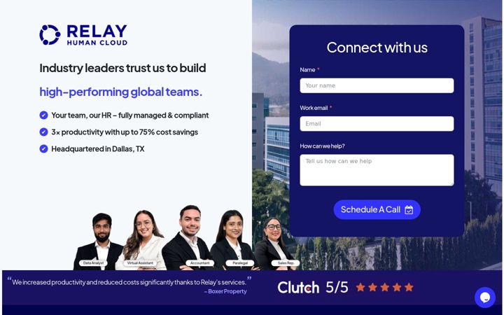 Screenshot of hirerelay.com
